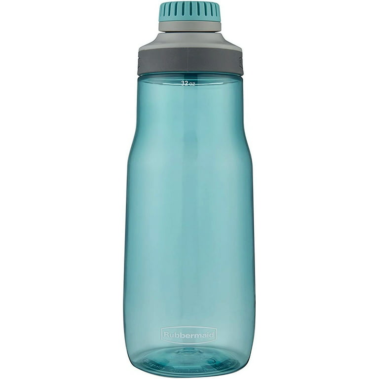 Rubbermaid Aqua Water Blue Plastic Water Bottle BPA Free 32 oz
