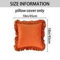 thumbnail image 6 of Unique Bargains Scalloped Square Outdoor Throw Pillow Covers Orange 18" x 18", 6 of 6