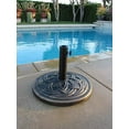 thumbnail image 2 of DC America UBP18181-BR 18-Inch Cast Stone Umbrella Base, Made from Rust Free Composite Materials, Bronze Powder Coated Finish, 2 of 4