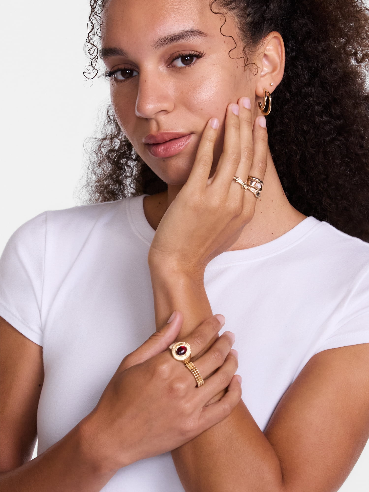 Scenario Women's Gold Tone Rings, 6-Piece Set