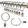 thumbnail image 1 of Innovadores colgadores de cortinas, clips para cortinas con anillos para un deslizamiento suave, fácil instalación, acabado de metal de primera calidad, adecuados para cortinas, cortinas y, 1 of 5