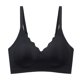 thumbnail image 5 of Sujetador sin aros y sin costuras con relleno y escote festoneado para mujer: bralette suave y cómodo sin aros, cobertura total, informal y sexy, 5 of 5