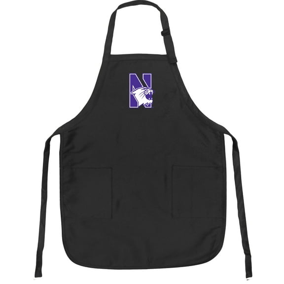 Broad Bay Northwestern Apron DELUXE Northwestern University APRONS for Men or Women - Grilling, Kitchen, or Tailgating