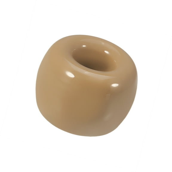 Vocoste Round Mini Ceramic Toothbrush Holder for Bathroom 1.65"x1.18" Brown