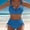 S-Blue, variant on Womens Swimwear 2 Piece Bikini U Wire Swimsuit High Waisted Textured 2026 Summer Beach Swim Bathing Soft Wear L Red