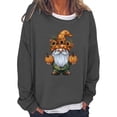 thumbnail image 2 of Craaazy Halloween Shirts For Women Fake Two Piece Casual Crew Neck Long Sleeve pullover Halloween Print Tops Gifts, 2 of 6