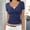 Blue, variant on Women's Summer Sexy Transparent T-Shirts Crop Top V Neck Buttons Short Sleeve Short Tee Shirts
