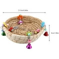 thumbnail image 4 of Birds Nest, Parrot Rattan Nest Birds Straw Nest Swing Hanging Cage Toy with Bells, 4 of 4