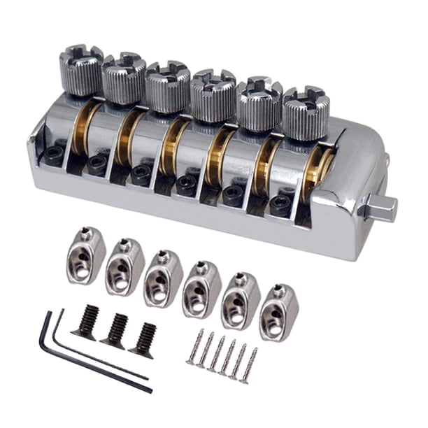 Puente de guitarra perfke con llave y tornillos puente de montura de rodillo para sin cabeza Estilo C