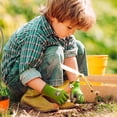 thumbnail image 4 of COOLJOB 3 Pairs Kids Gardening Gloves for Little kid Age 3-5, Children Toddlers Boys Grippy Rubber Coated Work Gloves, Red & Green & Blue, Small Size S, 4 of 5