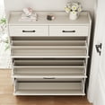 thumbnail image 6 of Spaco Drawer Shoe Cabinet, Freestanding Shoe Rack Storage Box with Flip Door, Modern Flip Bucket Shoe Cabinet, Suitable for Entrances, Corridors, Bedrooms, White, 6 of 12