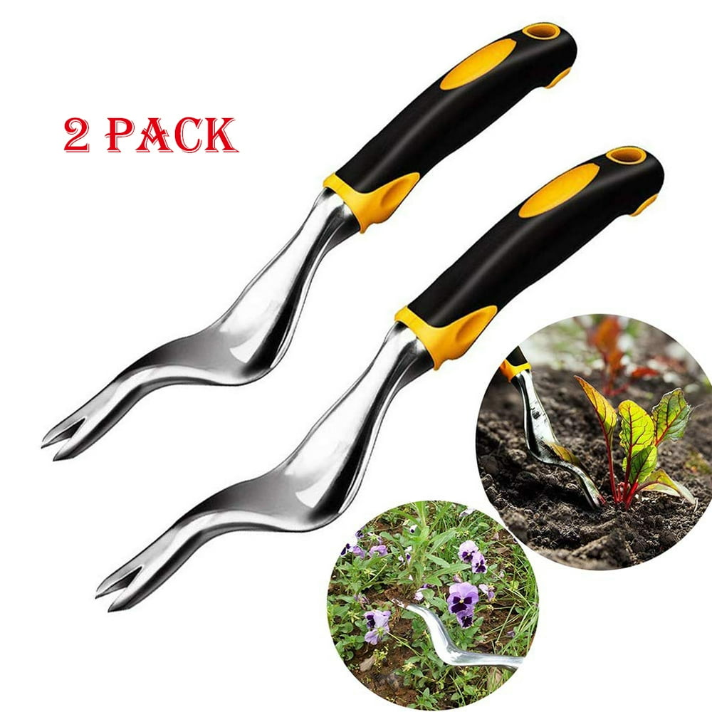 Amerteer 2 Pack Garden Hand Weeder Manual Weed Puller BendProof Weed