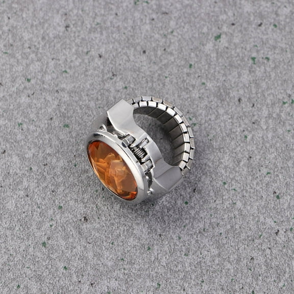 Niceauty Time Telling Finger Ring Watches Women Waterproof Alloy 1Pcs