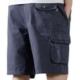 thumbnail image 6 of Youmylove Trendy Mens Shorts Solid Color Workwear With Multiple Pockets Men Casual Loose Trendy Comfortable Sports Business Shorts Casual Hiking Shorts, 6 of 6