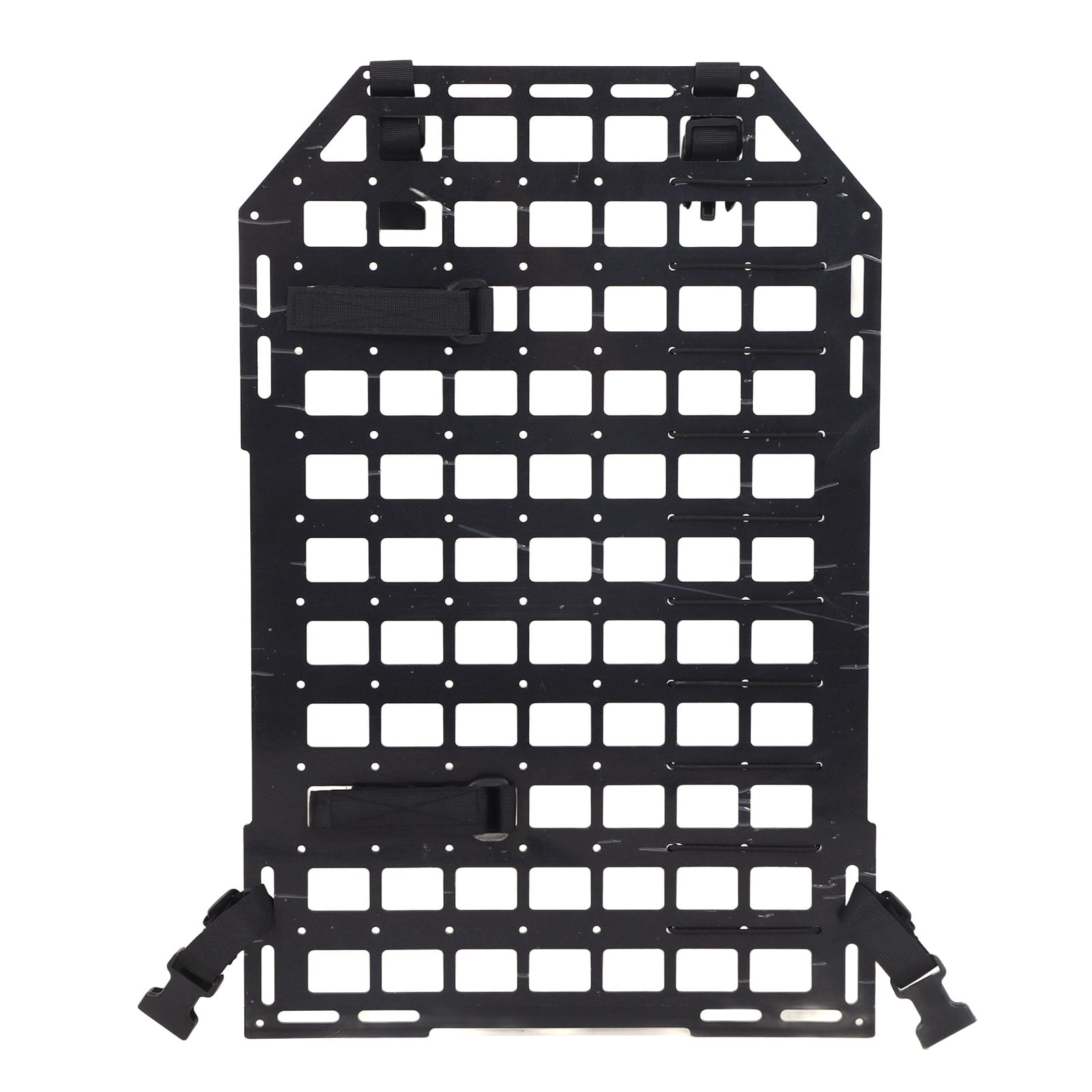 Rupoun Rigid Black Molle Backseat Car Organizer Insert Panel with Fastening Straps for Cars SUVs Heavy Duty Tactical Auto Clutter Catcher 21.65 inches / 53.98 cm Length
