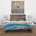 thumbnail image 3 of Designart 'Blue Waves Breaking At The Beach IV' Nautical & Coastal Duvet Cover, 3 of 5