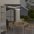 thumbnail image 5 of vidaXL Retractable Awning Patio Awning Hand Crank and LED Sunshade Shelter, 5 of 14