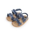 thumbnail image 1 of Kmbangi Baby Girls Summer Sandals Anti-Slip Soft Sole Ruffle Flat Shoes Toddler First Walker 0-18M, 1 of 7