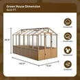 thumbnail image 5 of MUCHANT 6x12 FT Wooden Greenhouse for Outdoors, Walk-in Large Green House with Quick Setup Structure and Roof Vent for Garden Backyard, 5 of 7