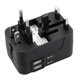 thumbnail image 2 of Adaptador Enchufe De Viaje Universal Enchufe Adaptador Internacional Con Dos Puertos USB Para Japón China Canadá USA EU UK AU Acerca De 150 Países Para Navidad (Negro) XianweiShao 9024715999788, 2 of 4