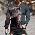 thumbnail image 1 of EGNMCR T-shirt Décontracté à Col Rond Long pour Homme, T-shirt Rétro à Impression 3D de Cheval à Col Rond à Manches Longues pour Homme pour le Printemps et l'Automne,, 1 of 7