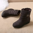 thumbnail image 6 of Tejiojio Fall Clearance Winter Boots Women Waterproof Snow Shoes Flat Casual Ankle Boots Plus Size Shoes, 6 of 8