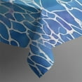 thumbnail image 4 of Blue White Tie Dye Cracked Pattern Rectangle Tablecloth 60"x120",Waterproof Polyester Rectangle Table Cloth, Wipeable Spillproof Polyester Tablecloth for Dining, Camping, Indoor and Outdoor, 4 of 6