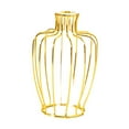 thumbnail image 1 of Terrario florero de arte del hierro perfecl jarrón hidropónico Oro, 1 of 8