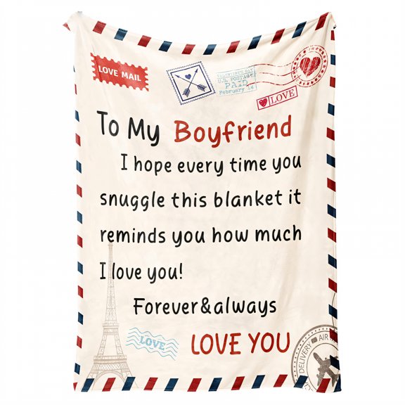 AUQ Throw Blanket,Personalized Note Holder Warm Blanket,Warmth and Affection Soft Throw Blanket,Style1,40*51in