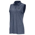 thumbnail image 2 of Women's Antigua Heather Navy New York City FC Recap Sleeveless Polo, 2 of 3
