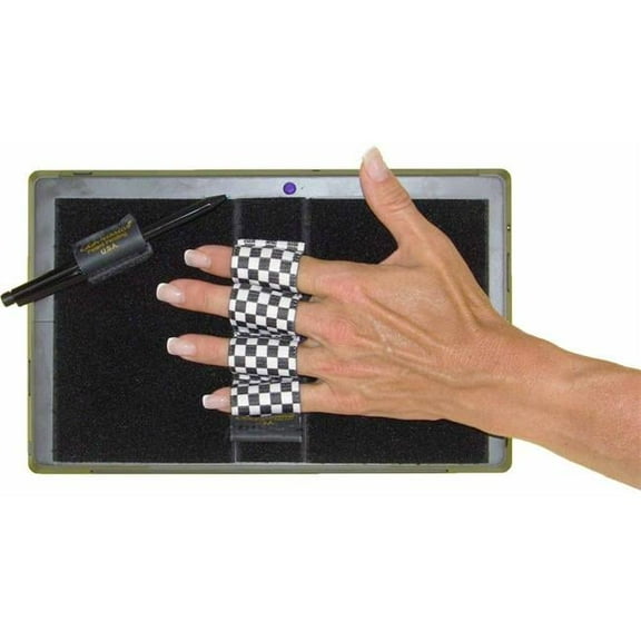 Lazy-Hands 201578 Heavy-Duty 4-Loop Grip for MS Surface with Stylus Grip-Fits Most, Black & White