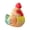 B, variant on Selrti Hand-Carved Wooden Rooster Figurine, Farmhouse Chicken Sculptures, Rustic Animal Statue for Home, Shelf, Desk and Kitchen Decor, Gift for Chicken Lovers - F