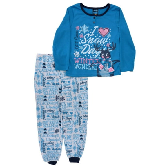 Jellifish Kids Girls Blue Pajamas PJs Penguin Pajama 2 Piece Sleep Set 4-5
