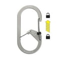 thumbnail image 2 of Nite Ize G-Series SlideLock Dual Chamber Carabiner - Key Holder & Organizer with SlideLock - Heavy-Duty Carabiner Clip for Car Keys, Keychain Accessories & More - Size 3, Stainless Steel (3 Pack), 2 of 7