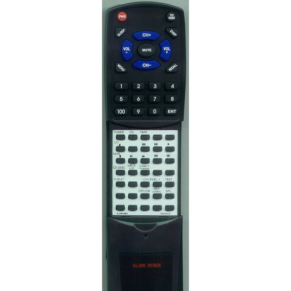 Replacement Remote for TECHNICS RTEUR643853, EUR643850, SAGX190, SAEX500, SAEX410, SAEX110, SCHT340, SCHT3932S, SAG67, SCS2050, SCS3050, SAG56, SAG76