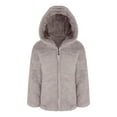 thumbnail image 3 of YONGHS Kids Girls Warm Coat Thicken Faux Fur Fleece Hooded Outerwear Jacket, 3 of 6