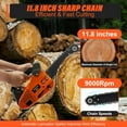 thumbnail image 3 of 25.4CC 2 Stroke Gas Powered Chainsaws, 11.8Inch Gas Chainsaw Top Handle Chainsaw Cordless Petrol Gasoline Chain Saw, W/Safety Lock&Automatic Return Switch for Wood Pruning, Tree Stump Trimming, 3 of 9