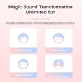 thumbnail image 6 of Bluetooth Wireless Home Mic Ktv Player for Kids with Magic Sound LED Light Accessories Wireless Audio Pink, 6 of 9