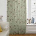 thumbnail image 6 of Sage Green Floral Sheer Curtains 72 Inches Long, Vintage Spring Botanical Flowers Light Filering Curtains, Breathable Simi Curtain Privacy Drapes for Living Room Bedroom Lightweight Window Treatment, 6 of 9