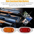 thumbnail image 3 of 10X Amber/Red Side Marker Clearance Trailer Truck RV LED Light Waterproof 12/24V, 3 of 9