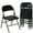 Black, variant on VECELO Set of 4 Metal Folding Chairs with Triple Braced & Double Hinged Back, Orange