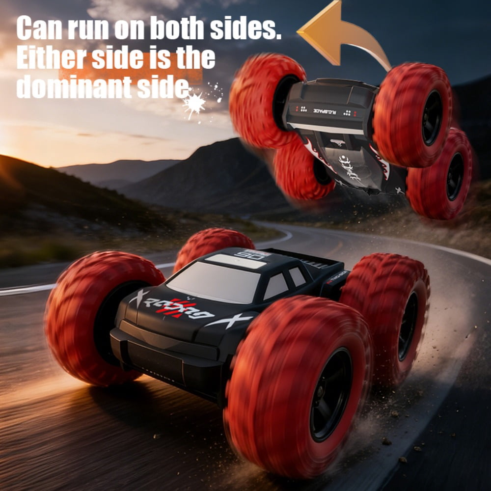 Amphibious Double-Sided Remote Control Car,Rechargeable RC Cars Toy 360° Flips Rotation Off-road Stunt Crawler All Terrain Outdoor Indoor Toy for Kids Boys Girls 3-12