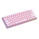 thumbnail image 1 of Inicio Computadora portátil Teclado Cyan Axis de 61 teclas Cable desmontable para juegos Mini teclado compatible con Bluetooth Suministros de computadora recargables Rosa Yuarrent EL005406-03B, 1 of 2