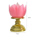 thumbnail image 3 of Lámpara de ambiente de vela LED con forma de loto oscilante para decoración del hogar (rosa) Wdftyju Para estrenar, 3 of 3