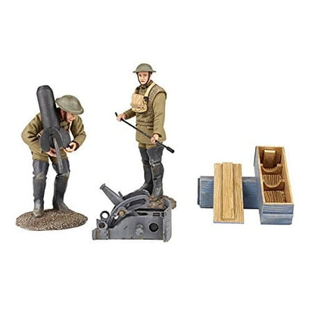 W. Britain 23108 1917-1918 U.S. Mortar Crew with French Crapouillot or "Little Toad"