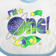 thumbnail image 4 of Inktastic I'm One Space Birthday with Rocket Boys or Girls Baby Bib, 4 of 4