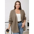 thumbnail image 5 of Daystry Fall Winter Womens Plus Size Open Front Casual Long Sleeve Chunky Cable Knit Classic Sweaters Cardigan, 5 of 8