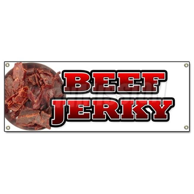 SignMission B-Beef Jerky Beef Jerky Banner Sign - Meat Dried Spices ...