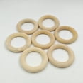 thumbnail image 4 of 10 Piezas de s de Artesanía Piezas de de Joyería Colgante Artesanías Bricolaje Bebé Mordedor J 50mm Soledad lazo de madera de color natural, 4 of 7