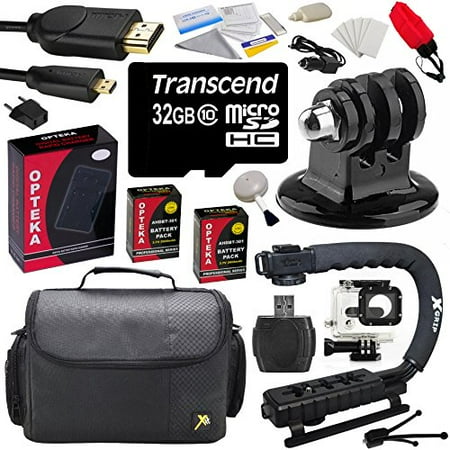 GoPro Advanced Kitwith 32GB MicroSDHC Memory Card, x2 AHDBT-301, Charger, HDMI Cable, Tripod Adapter, Action Stabilizing Grip, Case, Floating Strap, Underwater Housing, Cleaning Kit with Bonus Tripod GoPro Advanced Kitwith 32GB MicroSDHC Memory Card, x2 AHDBT-301, Charger, HDMI Cable, Tripod Adapter, Action Stabilizing Grip, Case, Floating Strap, Underwater Housing, Cleaning Kit with Bonus Tripod